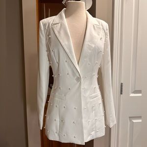 Boohoo pearl blazer